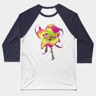 winking neon flower Baseball T-Shirt